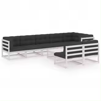 VIDAXL juego de sofás con un diseño modular y una mesa de centro fabricada en madera maciza vida xl - 1