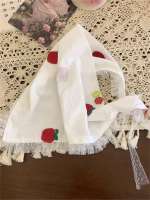 Diadema De Encaje Vintage Para Mujeres Hecha a Mano Con Pequeñas Margaritas Y Fresa En Rojo Estilo Dulce Y Casual - details 1