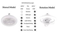 Ventilador de techo con Luz de 11 pulgadas, E26/E27, Con Luz regulable, control remoto, rotación de 360 ° y MODE RGB, 3 velocidades, para dormitorio, Sala de estar y comedor - details 3