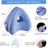 Almohada De Pierna De Espuma De Memoria De Algodón Body Memory Para Alivio Del Dolor Scoliose Cadera Articulación De La Rodilla Soporte Para Viaje Y Dormir - details 1