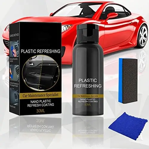 2024 NUEVO Agente de recubrimiento revitalizante de plástico, Agente de restauración de piezas de plástico para automóvil, Recubrimiento refrescante de nanoplástico, Agente de limpieza interior automotriz (30 ml 1PCS) - 1