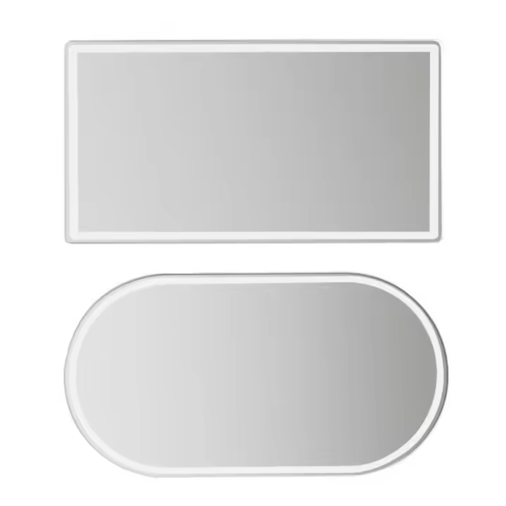 Espejo Interior De Coche Universal En Acero Inoxidable Espejo De Maquillaje Portátil Para Auto Visera Antirreflejo HD Accesorios De Estilo Para Coche - 1