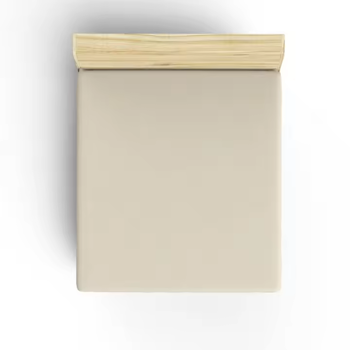 Sábana Bajera Ajustable Wellhome 160x200 Crema Algodón Suave Lavable a Máquina - 1