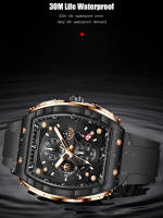 Reloj De Pulsera De Cuarzo LIGE Para Hombre Marca Top Lujo Deportivo Militar Casual Con Cronógrafo Y Resistencia Al Agua - details 9