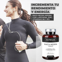 Maca Negra Andina 32.000mg - Potencia Energía y Rendimiento - [PREMIO 2021 ] L-Arginina Zinc B6 B12 - Alta Concentración 20:1 - Maca Peruana Pura Hombres - 120 Cápsulas Black Maca Complex Nutralie - details 0