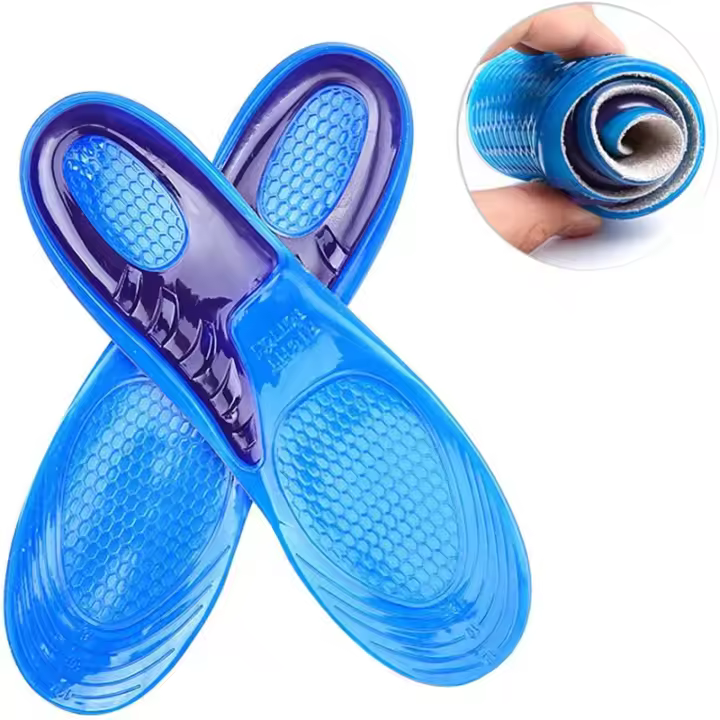 1Par De Plantillas Ortopédicas Para Zapatos Soporte De Arco Silicona No Esmerilante Almohadillas Antideslizantes Para Plantar Fascitis Tamaño EU33-50 Para Hombres - 1