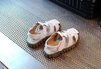 Sandalias De Cuero Para Niños Y Niñas 100% Suave Para Verano Zapatos De Playa Deportivas Princesa Con Cordones Y Cierre De Correa - details 11