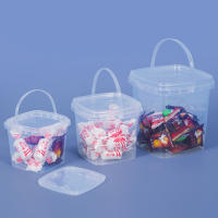 Cubeta De Plástico Transparente BPA-Free Con Tapa Airtight Para Almacenamiento De Alimentos En Línea 280ML/500ML/1L/2L - details 2