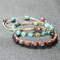 Pulsera Bohemia Imperial Con Piedras Y Borlas Hechas a Mano Pulsera De Cuerda Para Amigos Joyería Vintage Diseño Estrán - details 1