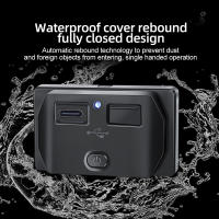 Cargador Rápido PD Tipo C QC 3.0 USB Con Interruptor Y Luz LED Enchufe De Poder Para Coche Motocicleta RV Barco 12V 24V - details 3