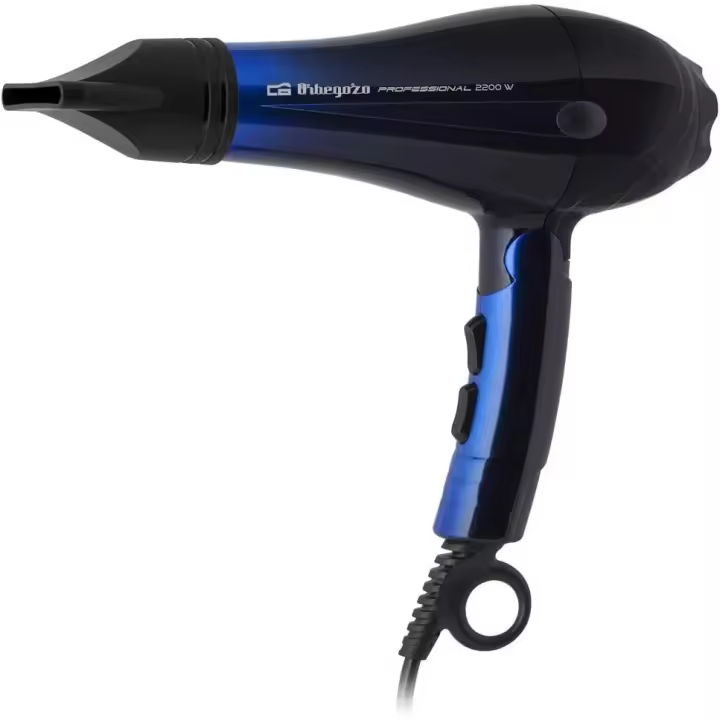 Orbegozo SE 2085 - Secador de pelo profesional, plegable, motor AC de 2200 W, 2 niveles de velocidad y 3 de temperatura, incluye 2 concentradores y difusor - 1