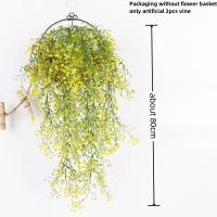 2pcs Vinatera Artificial De Iva Verde Falsa Para Decoración De Jardín Y Hogar Hojas De Willow Rattan Plásticas Colgantes Para Aire Acondicionado - details 2