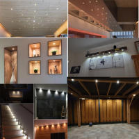Mini LED 12V Luz De Punto Revestida De Aluminio 1W Dimmer Para Techo Sala De Estar Fiesta KTV DJ DIY Escaleras Luz De Punto En Blanco Negro - details 10