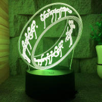 Lámpara De Noche 3D Luz Mágica Anillo Creativo Regalo Para Dormitorio Lámpara De Mesa USB Pequeña Para Leer Antes De Dormir - details 3