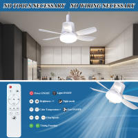 Ventilador with Luz LED para dormitorio, restorante, ventilador de techo, accesorios de iluminación simples y modernos para más alto - details 4