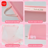 Bolsa Vertical De Organización A4 Con 13 Celdas Bolso Portátil Para Papel Y Suministros Estudiantiles Estilo Tote - details 1
