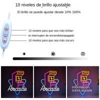Luz De Neón Personalizable Para Arcade Con Interruptor Ajustable Para Decoración De Paredes Habitación De Juegos Y Hogar - details 3