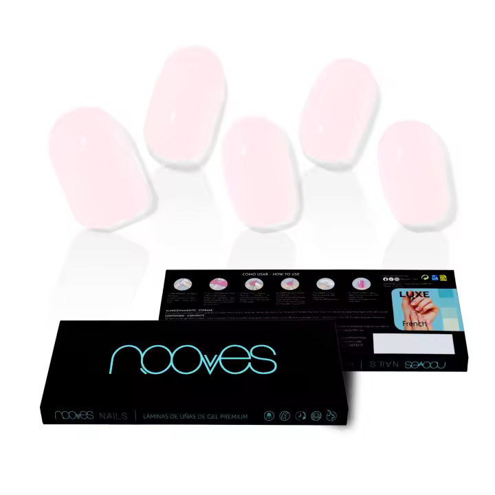 NOOVES NAILS Láminas de Uñas de Gel Precurado Premium - Pale Rose - Rosa  Tiras De Uñas De Gel semicurado Pegatinas Uñas Semipermanente en Gel Gel Nail stickers Uñas de gel Pegatinas - 1