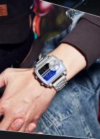 Reloj De Cuarzo Para Hombre SANDA 6163 Con Pantalla Dual Resistente Al Agua Y Contador De Retroceso En Acero/Librea/Rubber - details 11