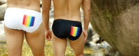Bikini De Natación Para Hombres Briefs De Push-up Arco Iris Moda Verano 2023 Shorts De Playa Sexy Material Poliéster Y Poliamida Talla Unica - details 1