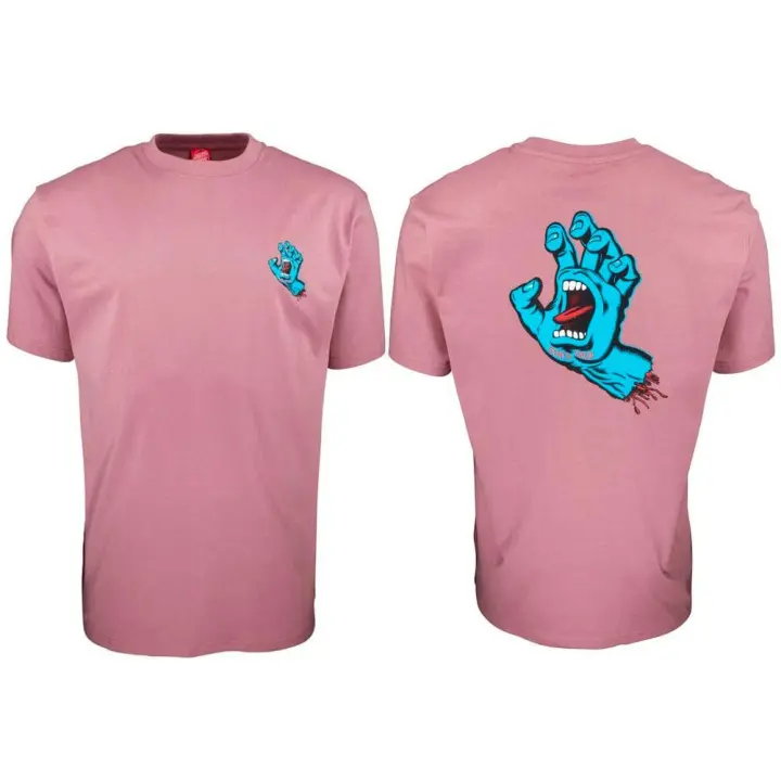 Camiseta Santa Cruz Screaming Hand Chest Washed Grape - 1