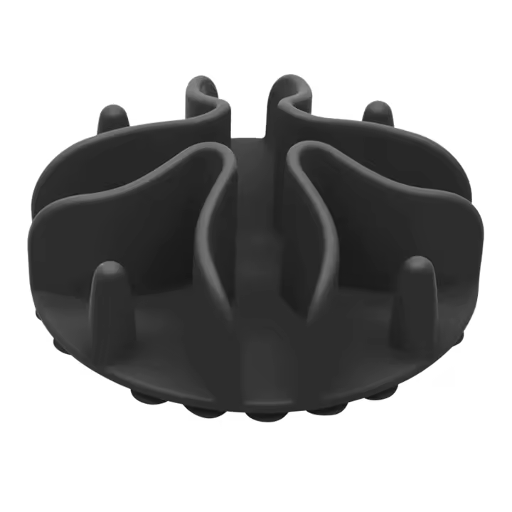 Cuenco de Alimentación Lento para Perros con Inserción de Silicona Cuenco de Alimentación de Silicona Negro para Perros Pequeños y Medianos - 1