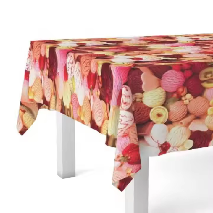Mantel Hulehule Tex - Hule Estampado Helados PVC Impermeable Anti manchas Fácil Limpieza Perfecto para tu Mesa - GELATTO - 1