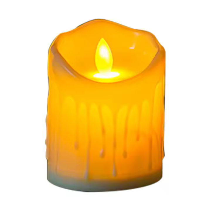 Velas LED Sin Llama De 5 Cm Decorativas Y Operadas Por Batería Para Casa Y Boda Forma Lisa Y Tear Shaped Material PP/plástico - 1