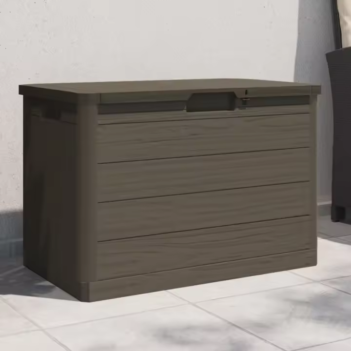 vidaXL Baúl para cojines polipropileno marrón 77,5x44,5x53 cm - 1