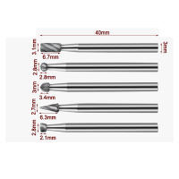 Brocas De Carburo De Titanio Shank Para Taladro Eléctrico Herramientas Rotativas Dremel Para Metal Milling Cutter Y Carpintería - details 3