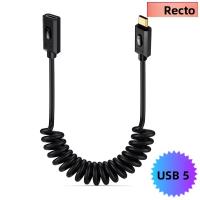 Cable De Extensión USB 5.0 Tipo-C Macho a Hembra 80Gbps Telescópico Con Multifuncionalidad Carga Rápida 240W 16K 60HZ Para Dispositivos Electrónicos - details 9