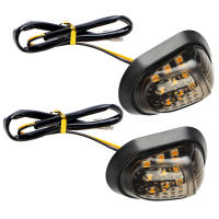 Par De Señales De Giro Para Motocicleta 12V Con 9 LEDs Luz Amarilla Indicadores De Señalización Con Interruptor Piranha - details 15