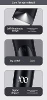 Recortadora de vello corporal y de ingle para hombres, recortadora de bolas eléctrica, incluye 2 accesorios de protección, cabezal de cuchilla de cerámica, afeitadora en seco y húmedo, maquinilla de afeitar eléctrica recargable por USB con batería de liti - details 4
