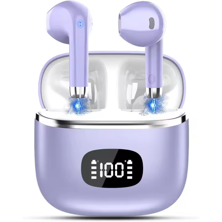 Auriculares - Auriculares Bluetooth 5,3 con 4 micrófonos con cancelación de ruido ENC - Graves profundos Estéreo - 1