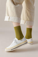 Calcetines Para Mujer Algodón Color Sólido Otoño Primavera Transpirables Suaves Pack De 3 Pares Calcetines Casuales - details 8