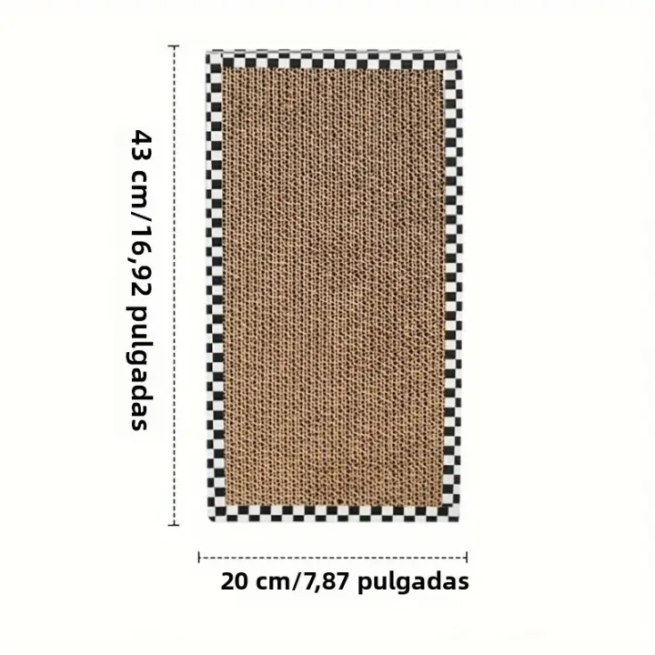 Tablero De Afilado Para Gatos a Cuadros Negro Y Blanco Juguete Resistente Al Desgaste Para Masticar Uñas Cama Para Gatos - 1