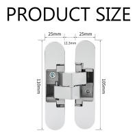 Bisagra oculta para puertas, Juego de 2 bisagras invisibles para puertas pesadas, capacidad de carga 40 kg, apertura 180º - details 3