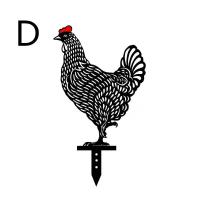Estatua De Silueta De Pollo Vacío De 10 Pulgadas Arte De Jardín Decorativo De Hen Realista Adorno Para Exterior Material Plástico - details 16