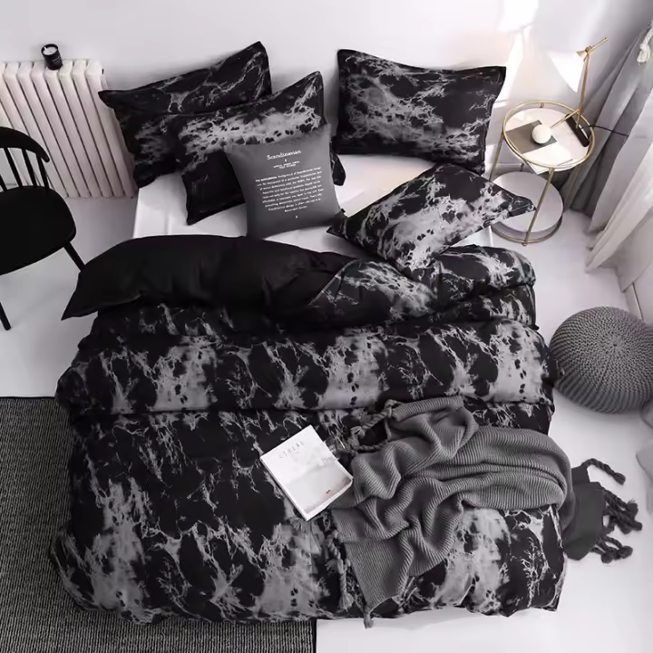 Set De Edredón Y Fundas Para Almohadas 3pcs Material Poliéster 100% Diseño Moderno Impreso Y Geométrico Para Cama Doble Reina/King - 1