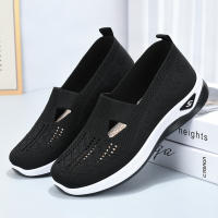 Zapatos De Verano Para Mujer Transpirables De Malla Suela Antideslizante Casual Plataforma Ligera Slip on Para Caminar - details 0