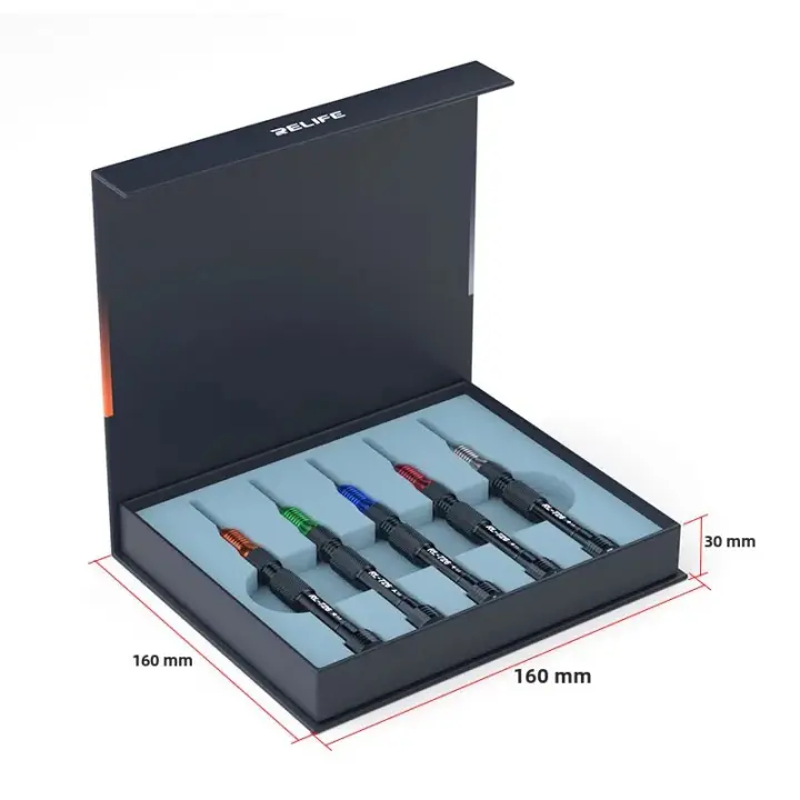 RELIFE RL-726A Destornillador De Precisión 3D Con Alta Precisión Y Absorción Magnética Fuerte Para Desmontaje De Teléfonos Móviles Material De Acero De Aleación Tipo De Cabezal De Destornillador Phillips HEX TRN - 1