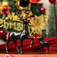 Juego De 2 Piezas De Reindeer Familiar Para Navidad Decoración De Resina Estilo Festivo Para El Hogar Interior Regalos De Navidad - details 11