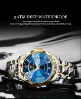 Reloj De Pulsera Para Hombre POEDAGAR Marca De Lujo Impermeable Luminoso Con Fecha Y Día De La Semana Acero Inoxidable Quartz - details 4