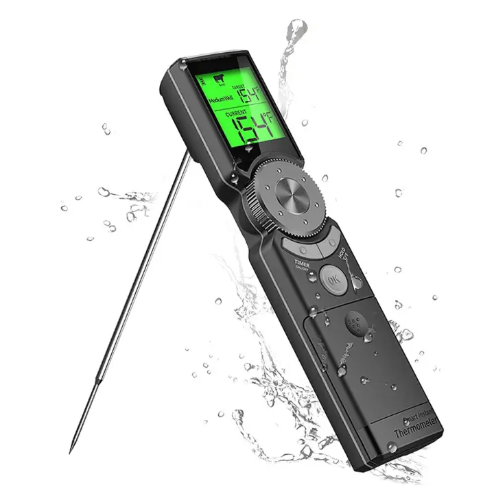 Termómetro Digital Portátil Para Carne Y BBQ Lectura Inmediata Impermeable Para Cocina Termómetro De Alimentos Con Pantalla LCD Mano a Ojo Número De Modelo: Food BBQ Thermometer - 1