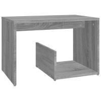 Vidaxl Mesa Auxiliar de Madera Contrachapada 59x36x38 Cm Blanco/Negro/Gris - details 8