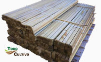 Tutor Madera de Pino tratado de 40x40 mm Pack de 4 uds. de 1,7 m. de Altura. madera pino tratada en autoclave, que le permite introducir dentro de la madera el tratamiento anti pudrición y contra hongos e insectos, con más efectividad y duración - details 1