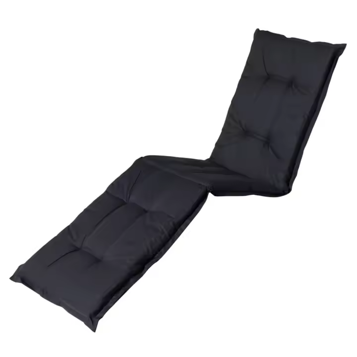 Madison Cojín para tumbona Basic negro 200x60 cm - 1