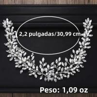 Diadema De Lujo Con Cristales Y Perlas Para Bodas Y Fiestas Accesorio De Cabello De Novia Corona De Joyas Adorno De Vino Típico Adulto Tamaño 56 - details 1
