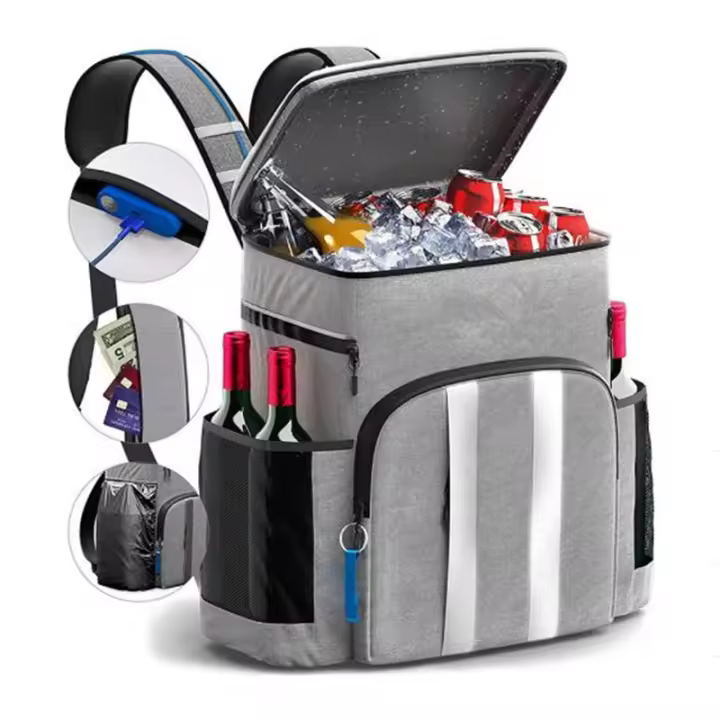 Mochila térmica: aislante, a prueba de fugas, mantiene el frío durante 24 horas. Ideal para picnics, playa, senderismo y acampadas. - 1
