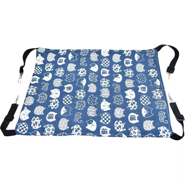 1 pieza de eslinga de hamaca para gato, cómoda cama de gato colgante con correas ajustables y ganchos de metal, cama de hamaca colgante para mascotas pequeñas de gatos cachorros hurones conejos (50*40cm) - 1